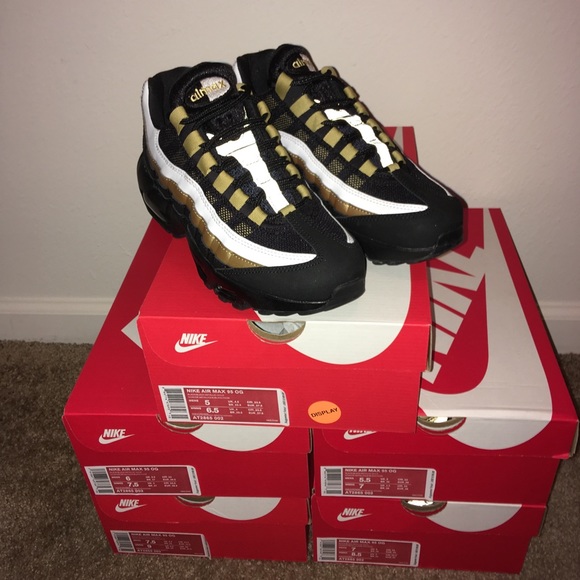 Nike Shoes - Last 2 Nike Air Max 95 OG Black Metallic Gold